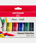 AMSTERDAM COLORI ACRILICI 6X20ML