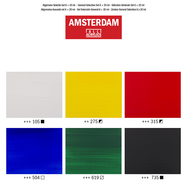 AMSTERDAM COLORI ACRILICI 6X20ML