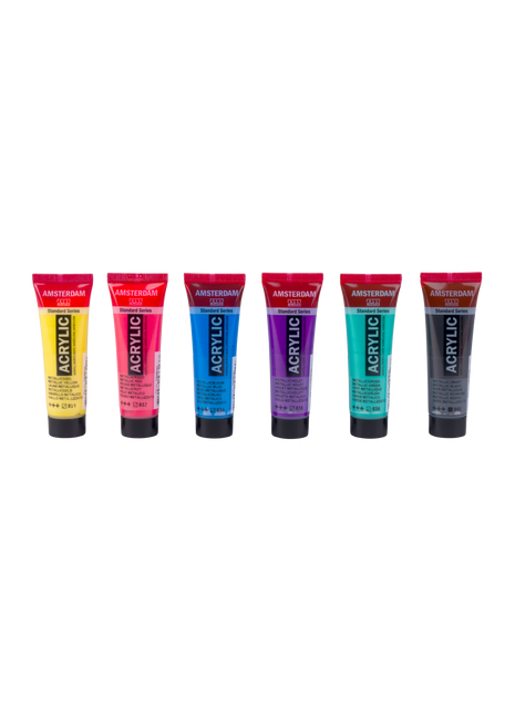 AMSTERDAM COLORI ACRILICI 6X20ML METALLIC