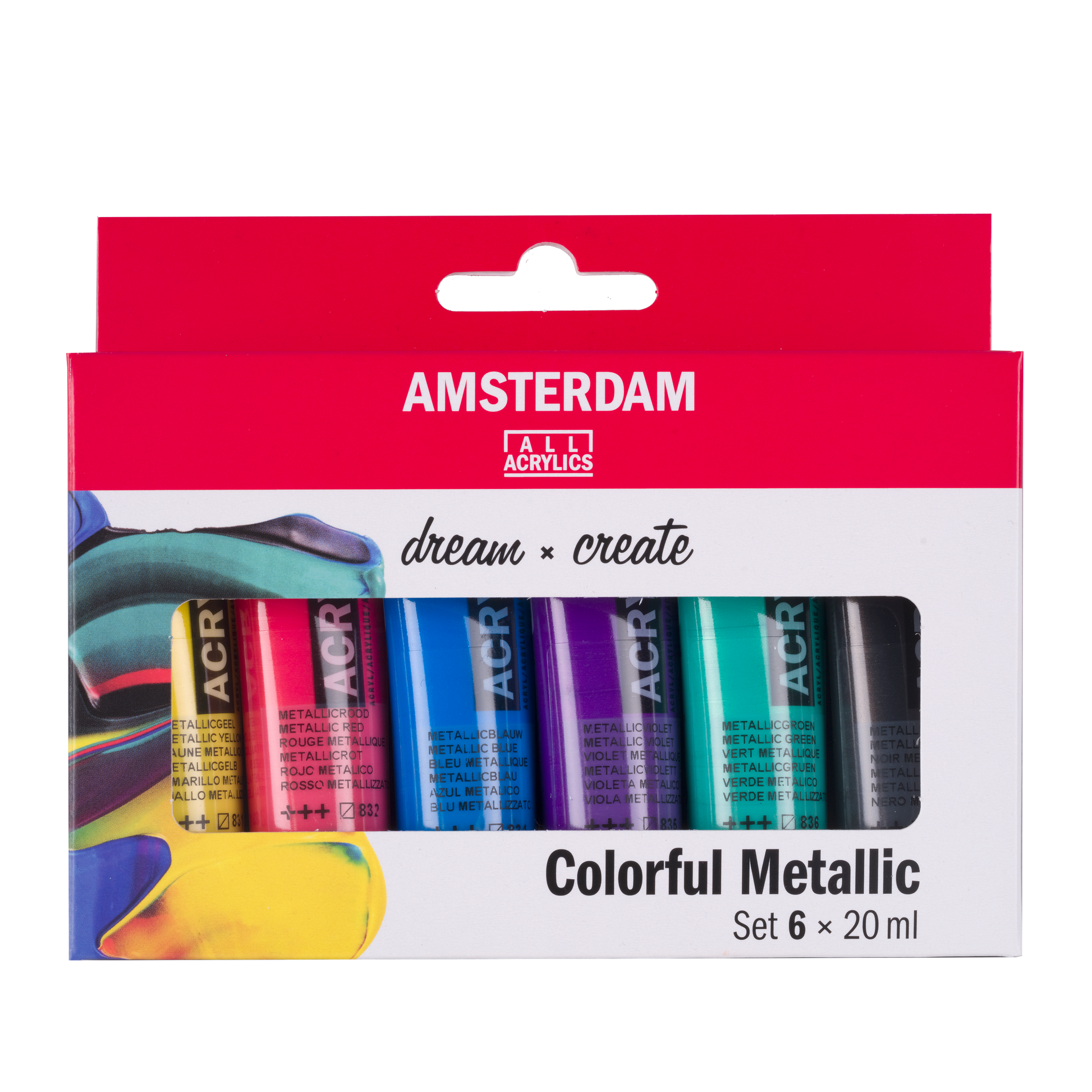 AMSTERDAM COLORI ACRILICI 6X20ML METALLIC