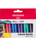 AMSTERDAM COLORI ACRILICI 6X20ML METALLIC