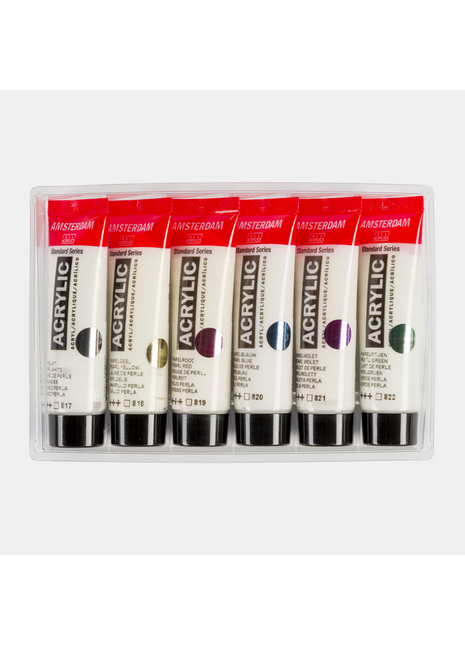 AMSTERDAM COLORI ACRILICI 6X20ML PERLATI