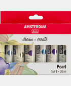 AMSTERDAM COLORI ACRILICI 6X20ML PERLATI