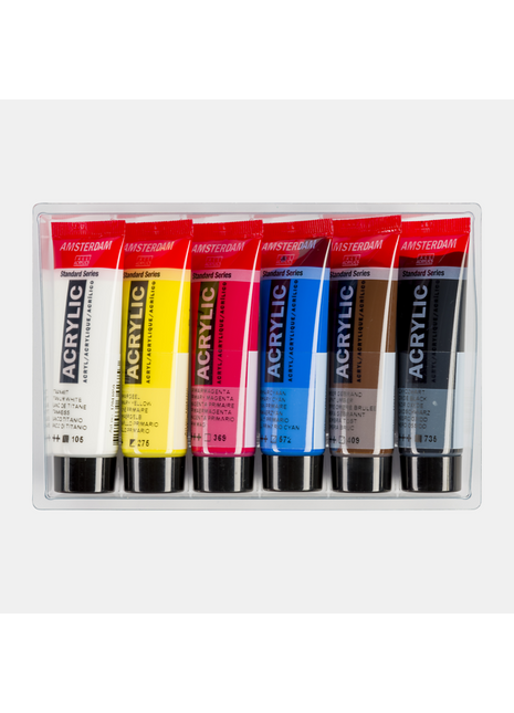 AMSTERDAM COLORI ACRILICI 6X20ML PRIMARI