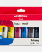 AMSTERDAM COLORI ACRILICI 6X20ML PRIMARI