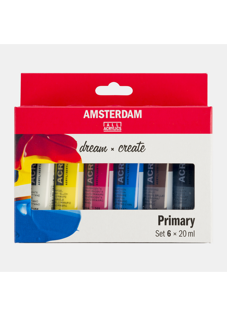 AMSTERDAM COLORI ACRILICI 6X20ML PRIMARI