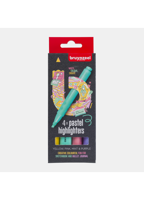 BR EVIDENZIATORI SET 4 PASTEL