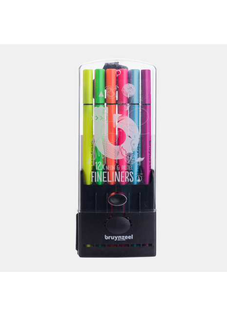 BR FINELINER NEON-PASTEL SET 12