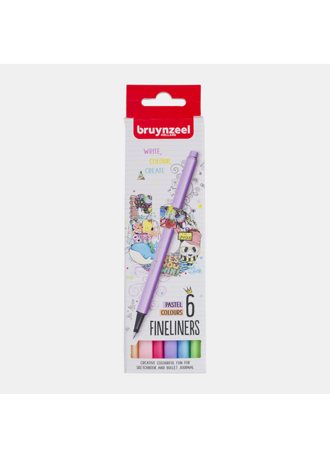 BR FINELINER PASTEL SET 6