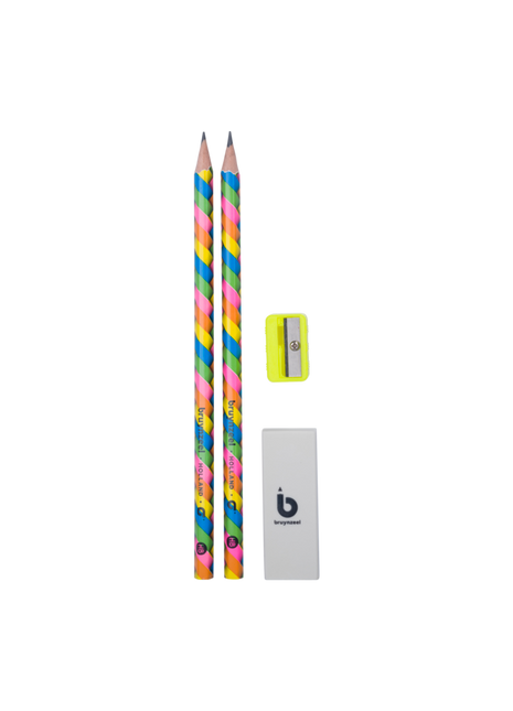 BR MATITE GRAFITE NEON SET 2 GOMMA+TEMPERINO