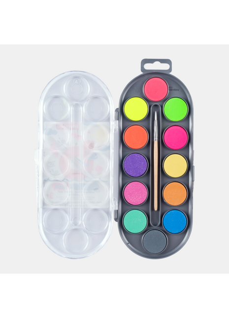 BR PITTURA AD ACQUERELLO SET NEON&METALLIC