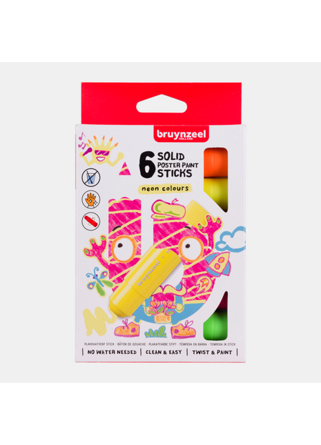 BR SOLID STICK SET 6 NEON