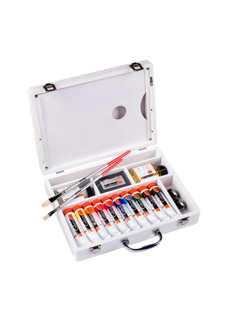 COBRA COLORI AD OLIO IDROSOLUBILI STUDY SET 10X40ML + ACCESSORI