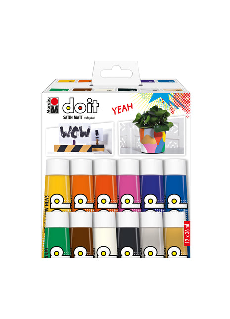 DO IT CRAFT PAINT COLORE ACRILICO SET 12