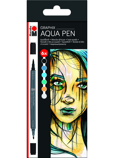 MA AQUA PEN  GRAPHIX SET 6 METROPOLITAN