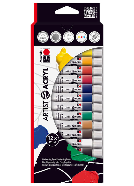 MA ARTIST ACRYL 12 X 12 ML