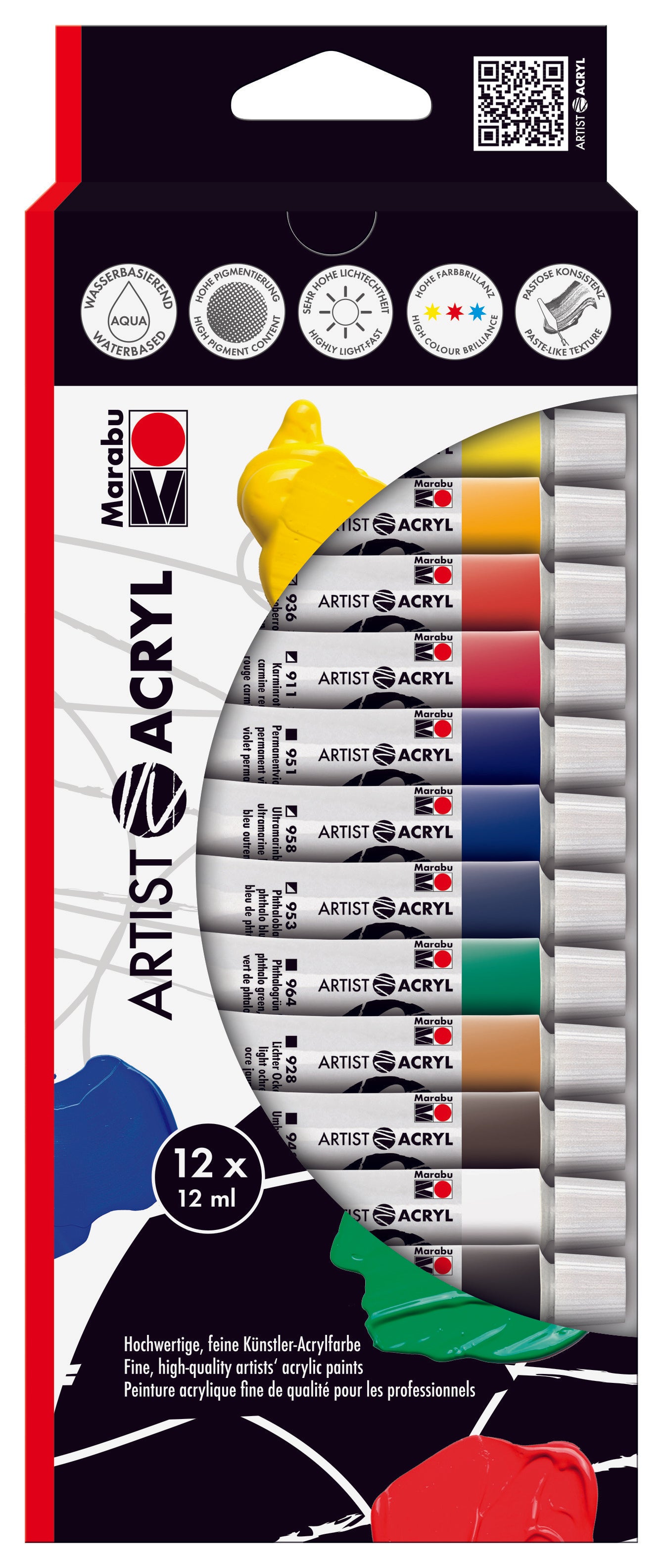 MA ARTIST ACRYL 12 X 12 ML