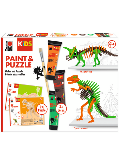 MA KIDS LITTLE ARTIST PAINT&PUZZLE DINO