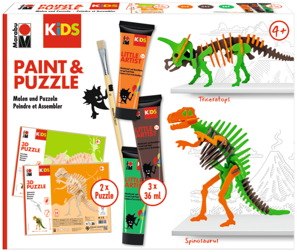 MA KIDS LITTLE ARTIST PAINT&PUZZLE DINO