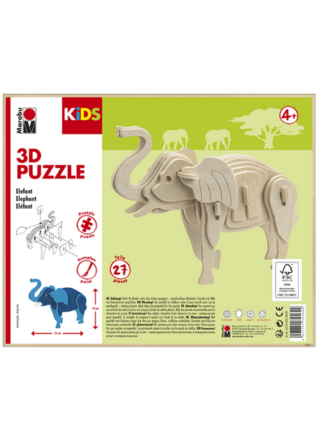 MA KIDS PUZZLE 3D ANIMALI