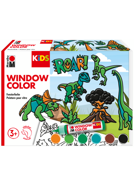 MA KIDS WINDOW COLOR DINOSAURI