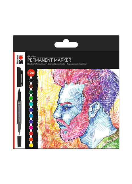 MA PERMANENT MARKER GRAPHIX SET 12