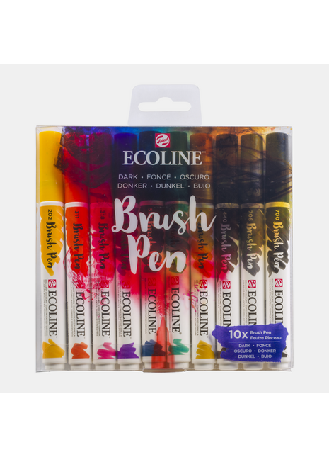 RT ECOLINE BRUSHPEN DARK SET