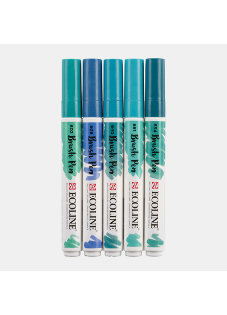 RT ECOLINE BRUSHPEN GREEN BLUE SET