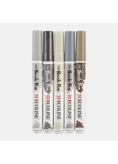 RT ECOLINE BRUSHPEN GREY SET