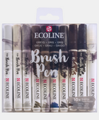 RT ECOLINE BRUSHPEN GREY SET 10