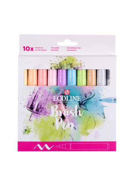 RT ECOLINE BRUSHPEN PASTEL SET 10 CB