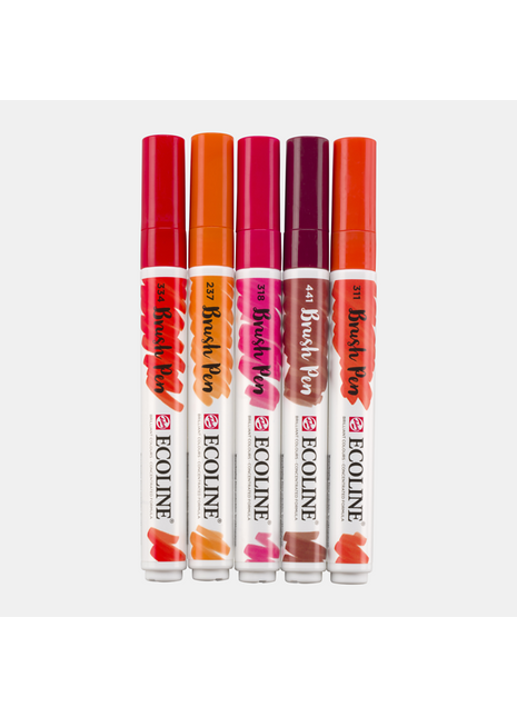 RT ECOLINE BRUSHPEN RED SET