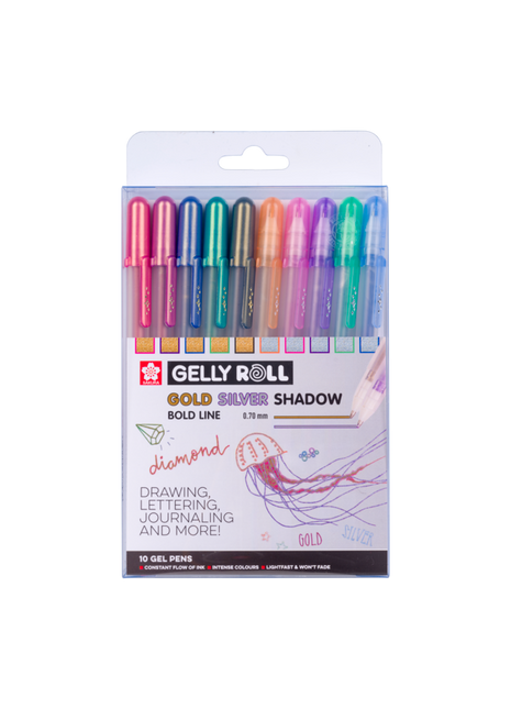 SK GELLY ROLL GOLD & SILVER SET 10