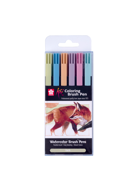SK KOI COLORING BRUSHPEN EARTH SET