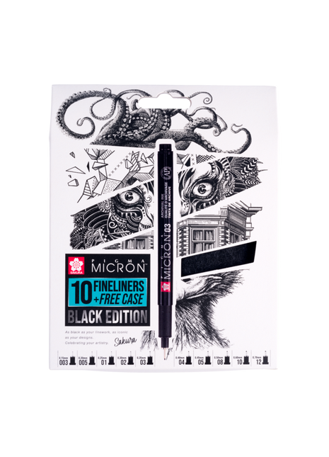 SK PIGMA MICRON BLACK SET 10 CON ASTUCCIO