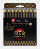 SK PIGMA MICRON BLACK&GOLD SET 12