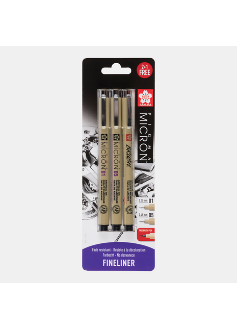 SK PIGMA MICRON 01+05+BRUSH