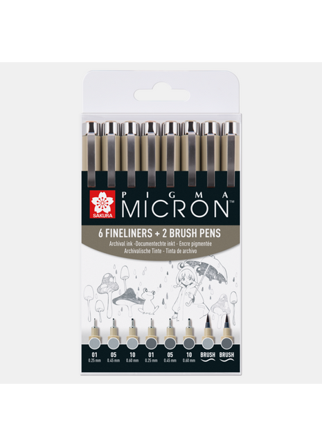 SK PIGMA MICRON SET 8 GRIGIO FREDDO