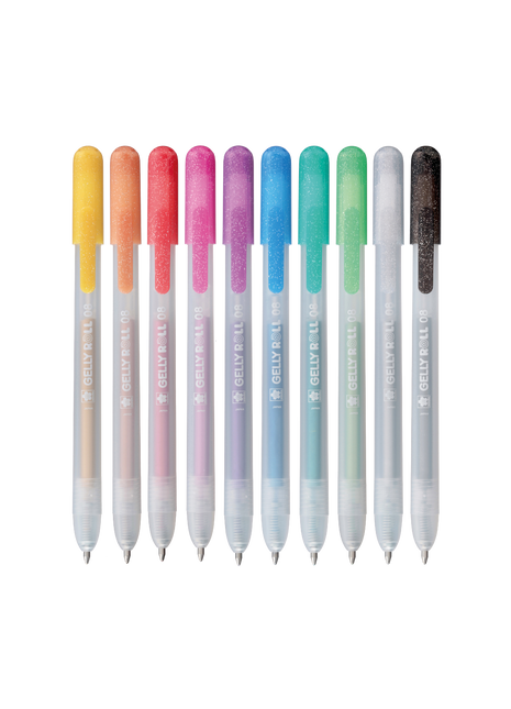 SK GELLY ROLL RETRATTILE METALLIC SET 10