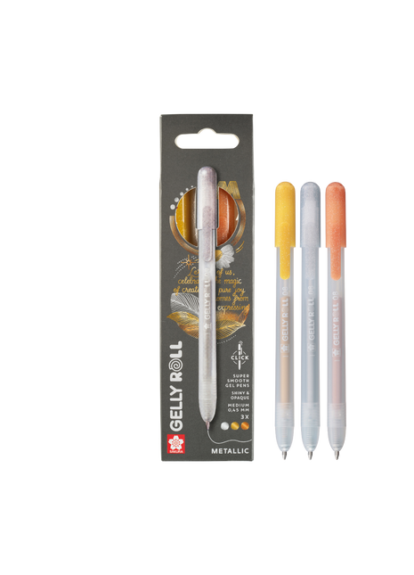 SK GELLY ROLL RETRATTILE METALLIC SET 3B