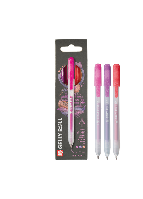 SK GELLY ROLL RETRATTILE METALLIC SET 3C