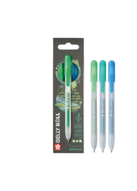 SK GELLY ROLL RETRATTILE METALLIC SET 3D