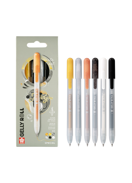 SK GELLY ROLL RETRATTILE SPECIAL MIX SET 6