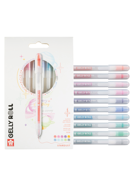 SK GELLY ROLL RETRATTILE STARDUST SET 10