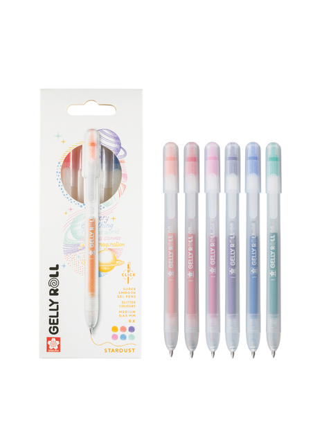 SK GELLY ROLL RETRATTILE STARDUST SET 6