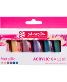 TAC COLORI ACRILICI SET 6X12ML METALLIC