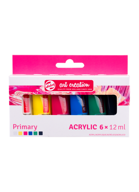 TAC COLORI ACRILICI SET 6X12ML PRIMARY