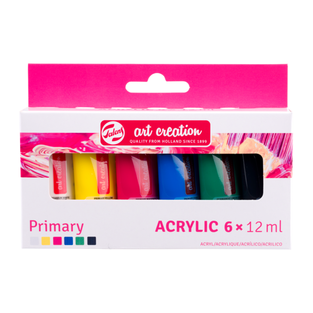 TAC COLORI ACRILICI SET 6X12ML PRIMARY