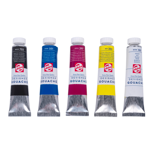 TALENS GOUACHE MIXING SET 5x20ml