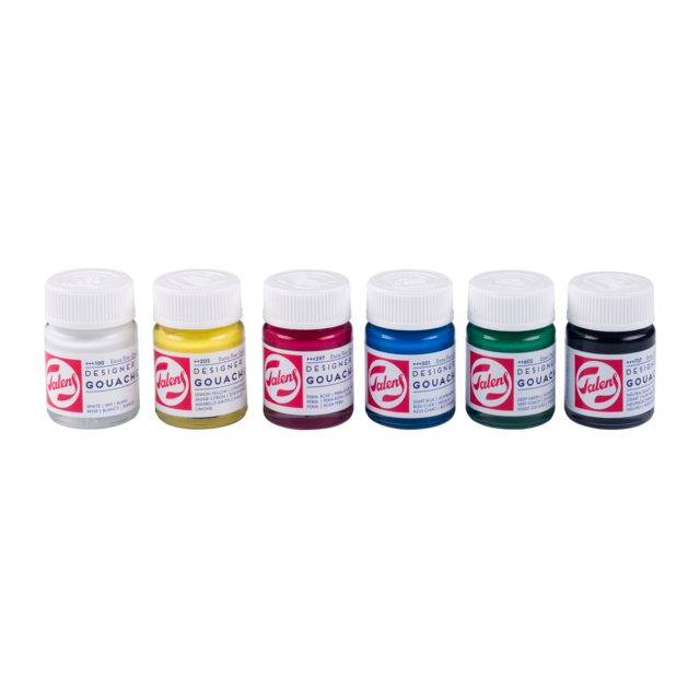 TALENS GOUACHE PRIMARY SET 6x16ml